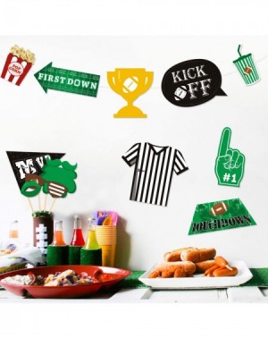 Photobooth Props 33PCS Football Photo Booth Props Game Day Picture Backdrop Decorations for Football Party Supplies Super Bow...