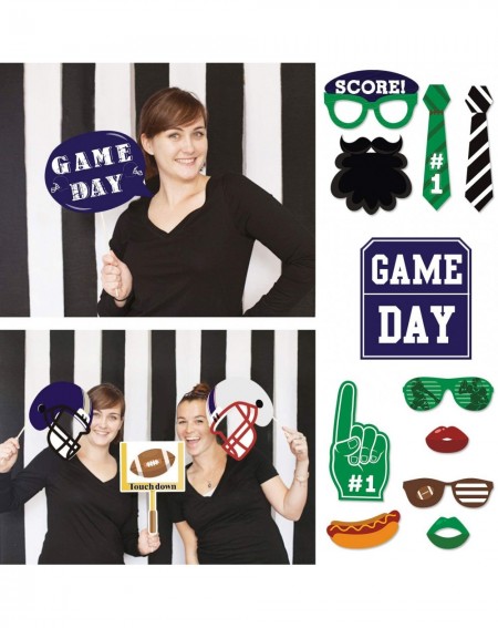 Photobooth Props 33PCS Football Photo Booth Props Game Day Picture Backdrop Decorations for Football Party Supplies Super Bow...