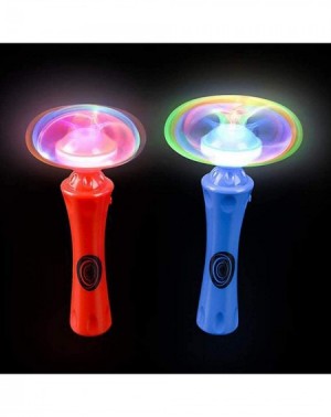 Favors 8 Inch Light-Up Wands - 2 Pack- LED Orbit Spinner Toy - Red- Blue - for Carnival Prizes- Rave- Birthday- Glow Sticks- ...