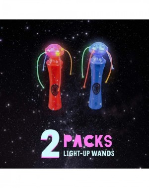 Favors 8 Inch Light-Up Wands - 2 Pack- LED Orbit Spinner Toy - Red- Blue - for Carnival Prizes- Rave- Birthday- Glow Sticks- ...