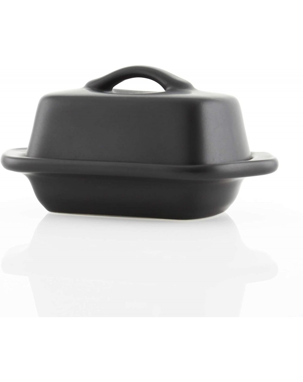 Mini Butter Dish- 5 inch- Matte Black - Matte Black - CE1965I4A4T