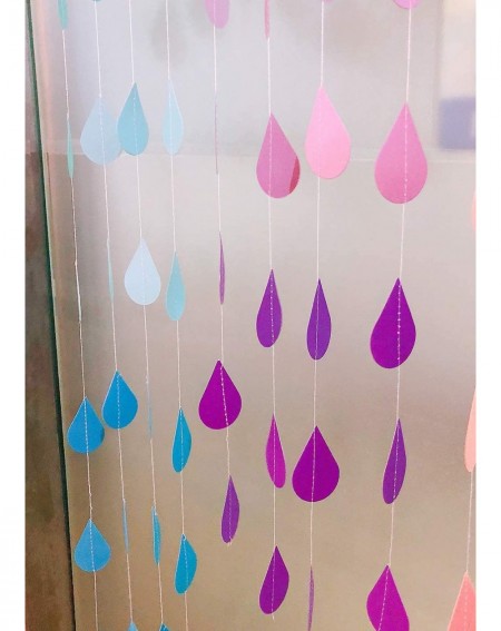 Banners Baby Shower Wedding Birthday Party Decorations Paper Bunting Raindrop Banners Flags Garlands (Pink) - CX18HOCM8YU $11.29