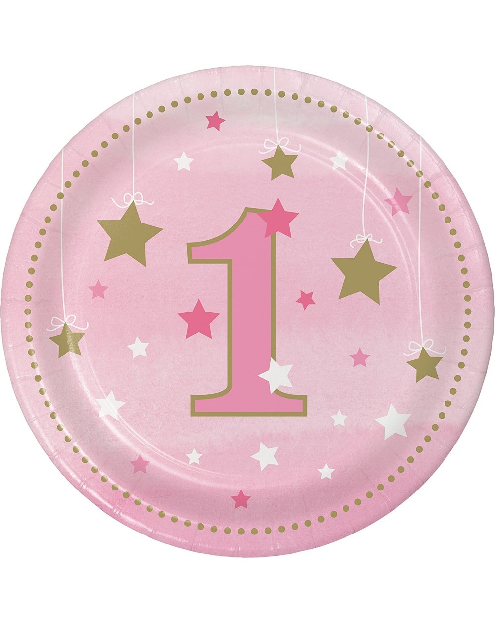 Party Tableware One Little Star Girl 1st Birthday Dessert Plates- 24 ct - C0180LXH89C $16.07