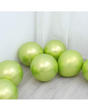 Balloons Party Balloons 12inch 50pcs Latex Metallic Chrome Balloon in Light Green Shiny Thicken Balloon for Wedding Graduatio...