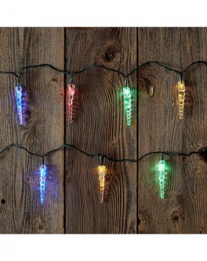 Indoor String Lights Ultra LED Battery Operated Icicle Twinkle Light String- Multi-Color- 3.5-Feet - Multicolor - C117YOTCWTH...