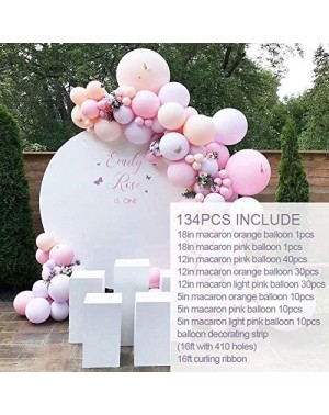 Balloons Pastel Pink Balloon Garland Arch Kit-Orange Macaron Balloons Peach Pink Macaron Balloons 134Pcs for Birthday of The ...