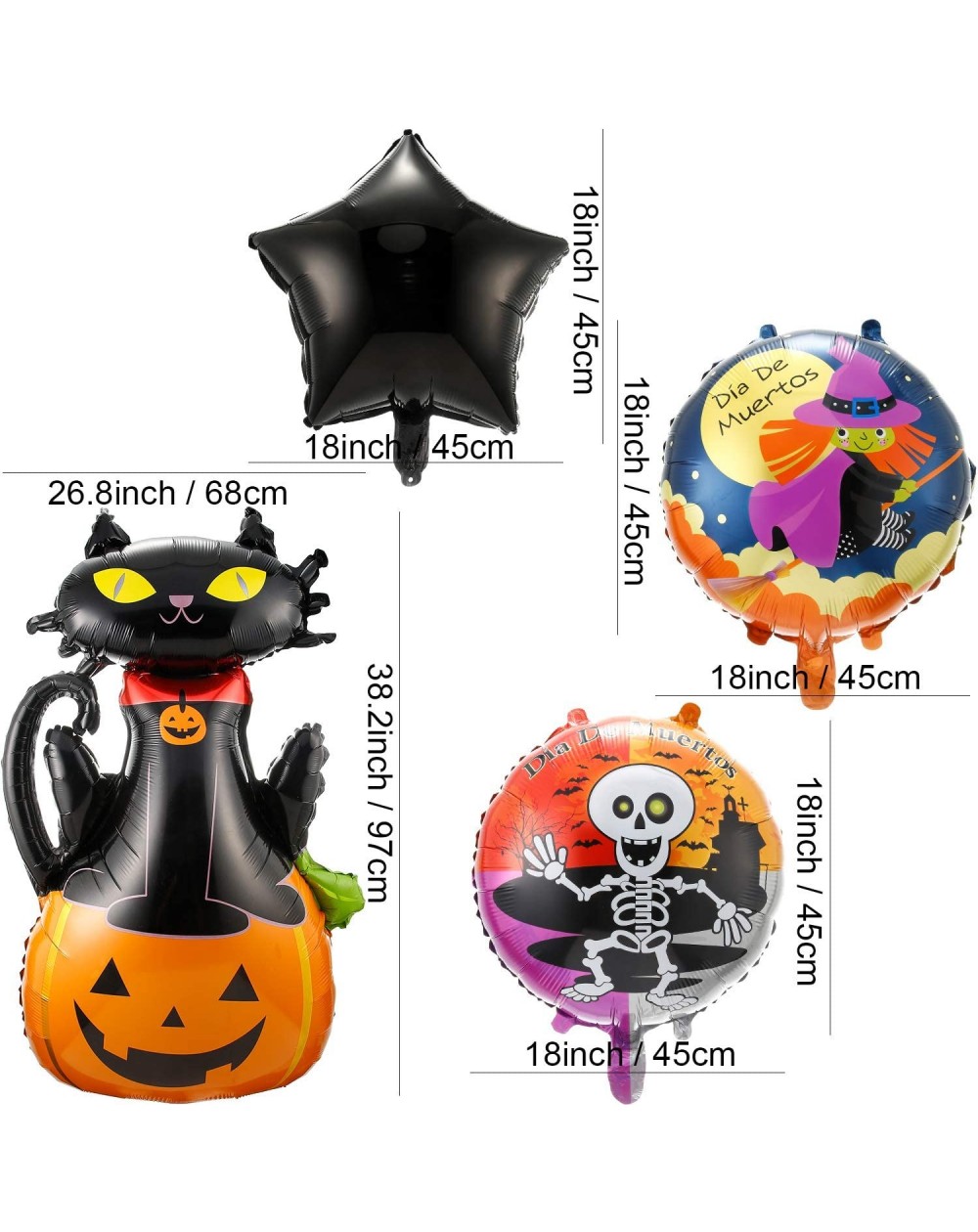 54 Pieces Halloween Balloons Party Decorations Kit Happy Halloween ...