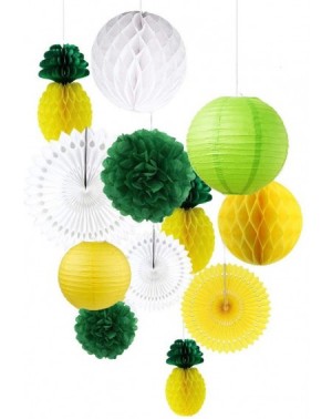 Tissue Pom Poms 12 Pieces Summer Party Decoration Kit Tissue Pineapples Paper Pom Poms Flowers Tissue Paper Fan Paper Lantern...