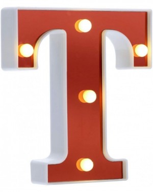 Outdoor String Lights LED Marquee Letter Lights 26 Alphabet Light Up Red Letters Sign Battery Powered Perfect for Night Light...