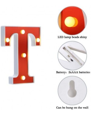 Outdoor String Lights LED Marquee Letter Lights 26 Alphabet Light Up Red Letters Sign Battery Powered Perfect for Night Light...