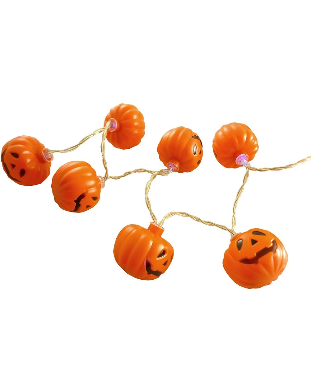 Indoor String Lights 20 Halloween Pumpkin Lights with Blue LED Lights - 1.4m Length - Halloween Lights - Battery Operated - P...