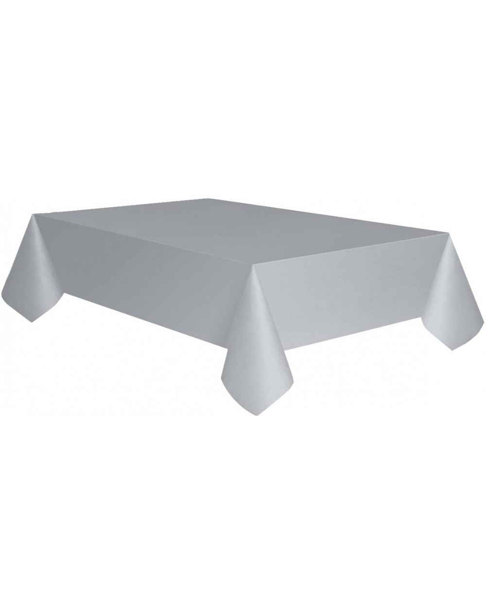 Tablecovers 12-Pack Premium Plastic Table Cover Medium Weight Disposable Tablecloth-12PK 54"x108"-Silver-TC58204 - Silver - C...