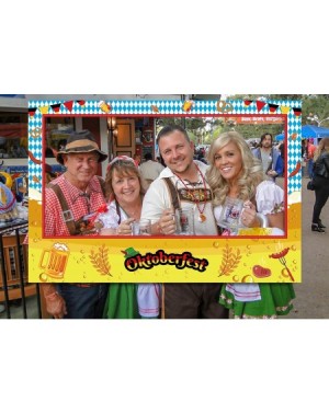 Photobooth Props Large Size Oktoberfest Photo Frame Decorations - German Beer Festival Booth Props Party Supplies（Assembly Ne...