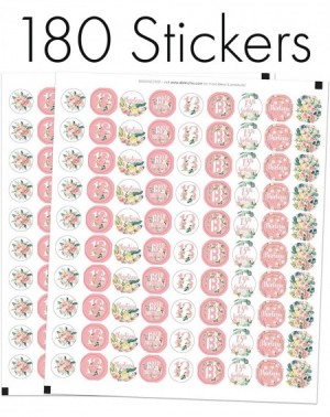 Favors Pink Floral 13th Birthday Party Favor Stickers - 180 Labels - CV18MC7S5GG $10.43