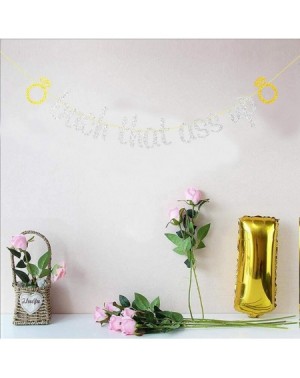 Banners & Garlands Bach That Ass Up Bachelorette Banner- Bach And Boozy Bunting Sign- She Said Okurrr Party Decorations- Gold...