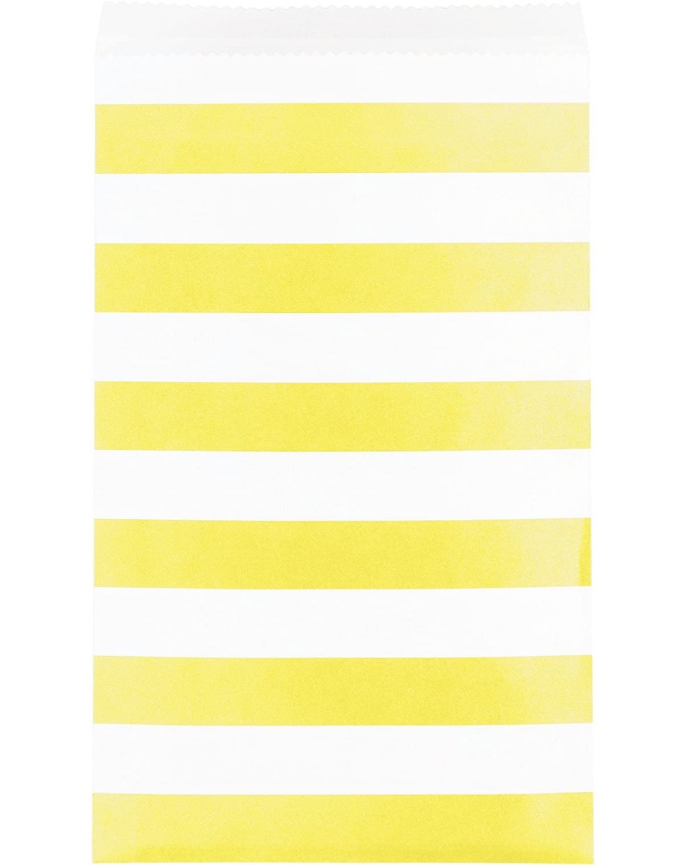 Favors 15 Count Paper Treat Bags with Stripes- Medium- Mimosa Yellow - Mimosa Yellow - CT11X6WQTFL $8.59