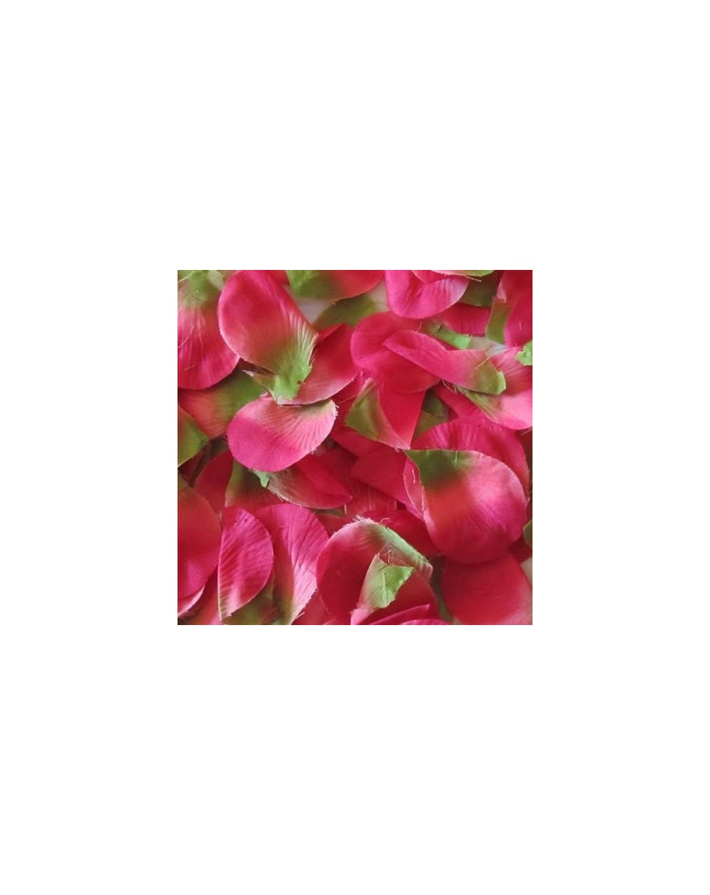 Confetti Faux Rose Petals Confetti Table Scatter- 400 Pcs (Fuchsia/Green) - Fuchsia/Green - CZ11N5KQD0Z $6.81