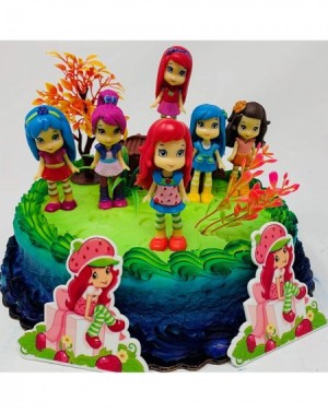 Cake & Cupcake Toppers Strawberry Shortcake and Friends Birthday Cake Topper - C918WRYEK0L $25.80