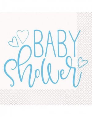 Party Packs Baby Shower Deluxe Party Pack Serves 16 Plates Cups & Napkins (Blue Hearts) - Blue Hearts Simple - CS18R6WR4TT $1...