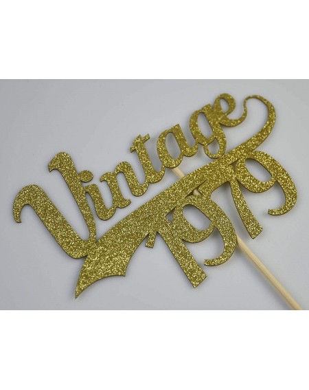 Cake & Cupcake Toppers Vintage 1979 Cake Topper for 41st Anniversary Birthday Wedding Party Decorations- Gold Glitter - CH18A...