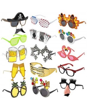 Photobooth Props 15pack Funny Glasses Beach Party Cool Shaped Costume Sunglasses for Summer Favors Jumbo Hawaiian Tropical Lu...