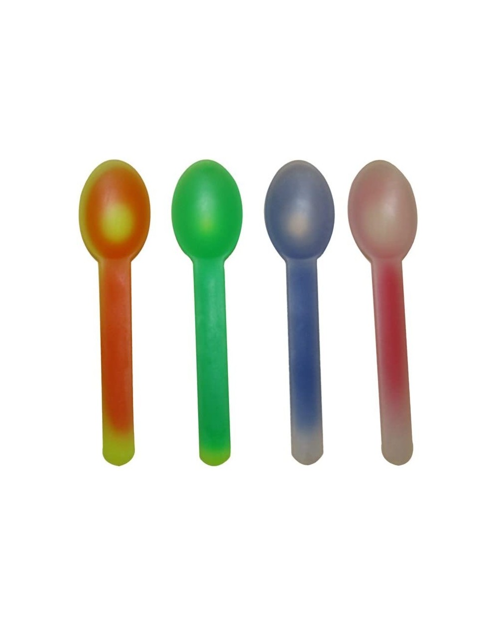 Party Packs 24 Color Changing Spoons. Multi Colored Plastic Party Favor Spoons- Party Favorite Ice Cream Spoons. Includes Whi...