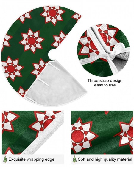 Tree Skirts Merry Christmas Christmas Tree Skirt Snowflake Xmas Tree Skirt Tree Stand Mat Cover for Holiday Party Decor 35.4i...