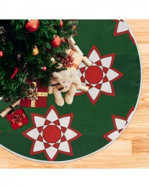 Tree Skirts Merry Christmas Christmas Tree Skirt Snowflake Xmas Tree Skirt Tree Stand Mat Cover for Holiday Party Decor 35.4i...