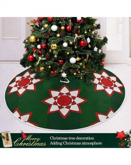 Tree Skirts Merry Christmas Christmas Tree Skirt Snowflake Xmas Tree Skirt Tree Stand Mat Cover for Holiday Party Decor 35.4i...