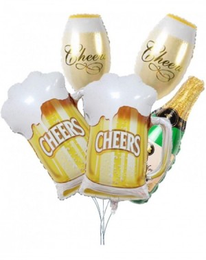 Balloons 6 Pieces of Oktoberfest Party Balloons-Beer Wine Glass Aluminum Foil Balloon Indoor/Outdoor Photo Booth Prop Wall De...