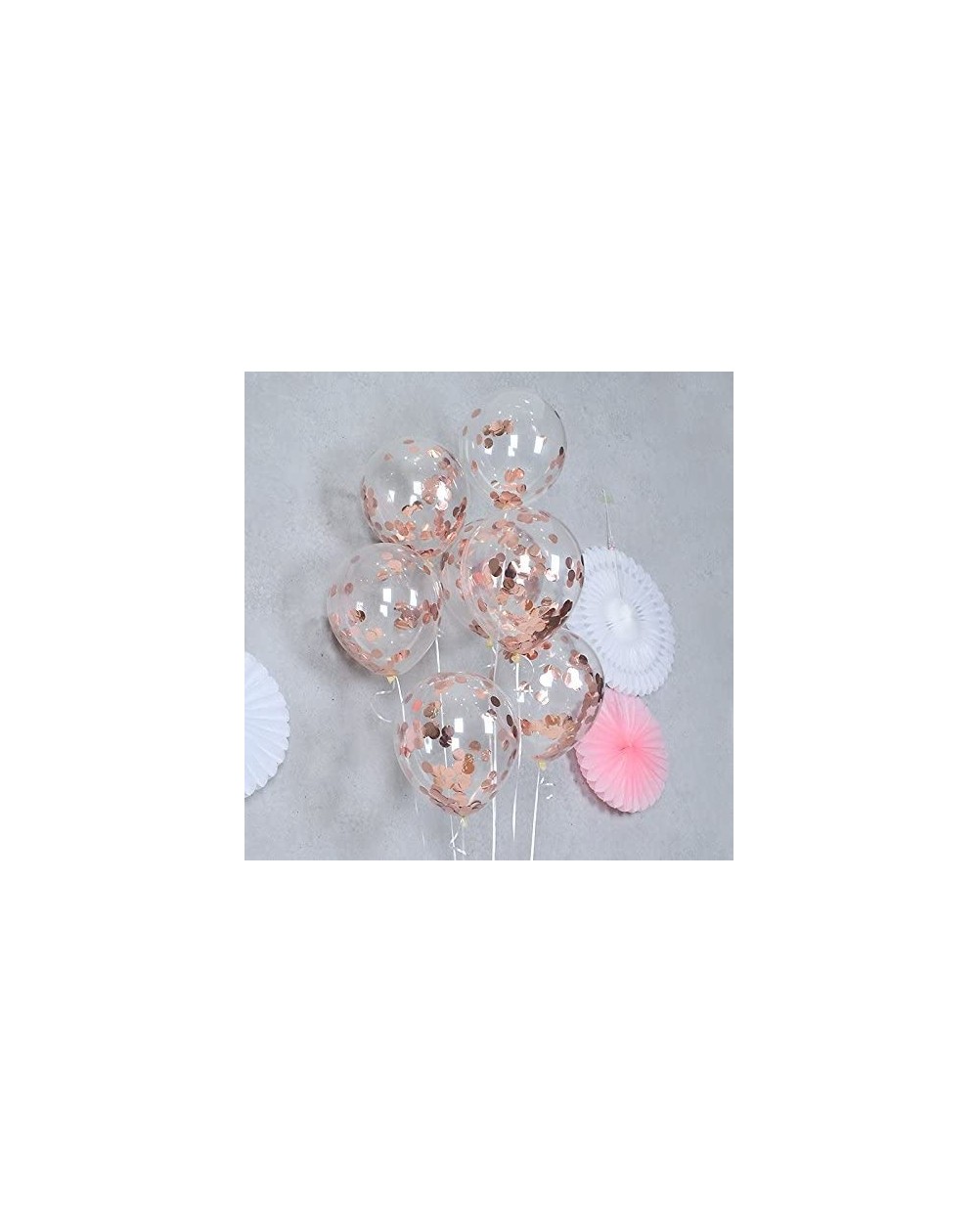 Balloons 12" Rose Gold Confetti Balloons for Party Decoration-Engagement-Weddings Birthdays Showers Party (Pack of 12) - CI18...