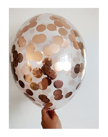 Balloons 12" Rose Gold Confetti Balloons for Party Decoration-Engagement-Weddings Birthdays Showers Party (Pack of 12) - CI18...