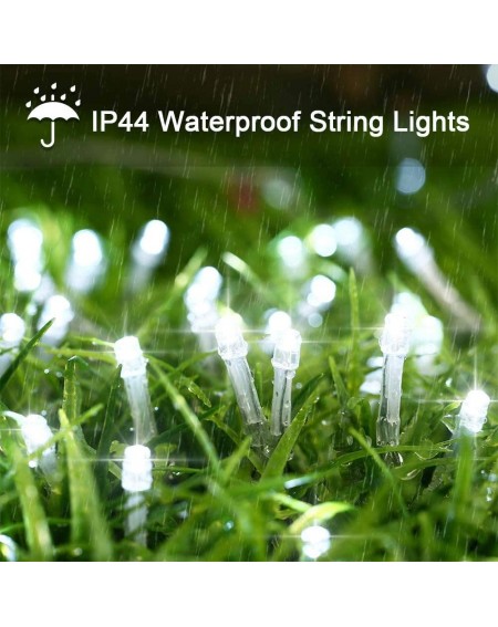 Indoor String Lights Indoor Christmas String Lights 98ft 300 LED Christmas Tree Lights Plug in 8 Modes Waterproof Twinkle Fai...