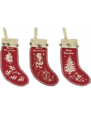 Stockings & Holders Retro Christmas Felt Stocking Ornaments Set of 3 - CW116A2COHZ $13.98