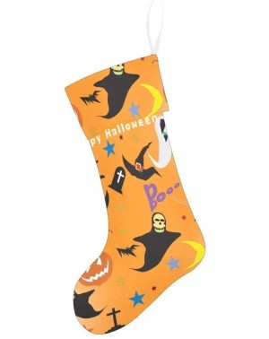 Stockings & Holders Halloween Pumpkin Ghsot Christmas Stocking for Family Xmas Party Decoration Gift 17.52 x 7.87 Inch - Mult...