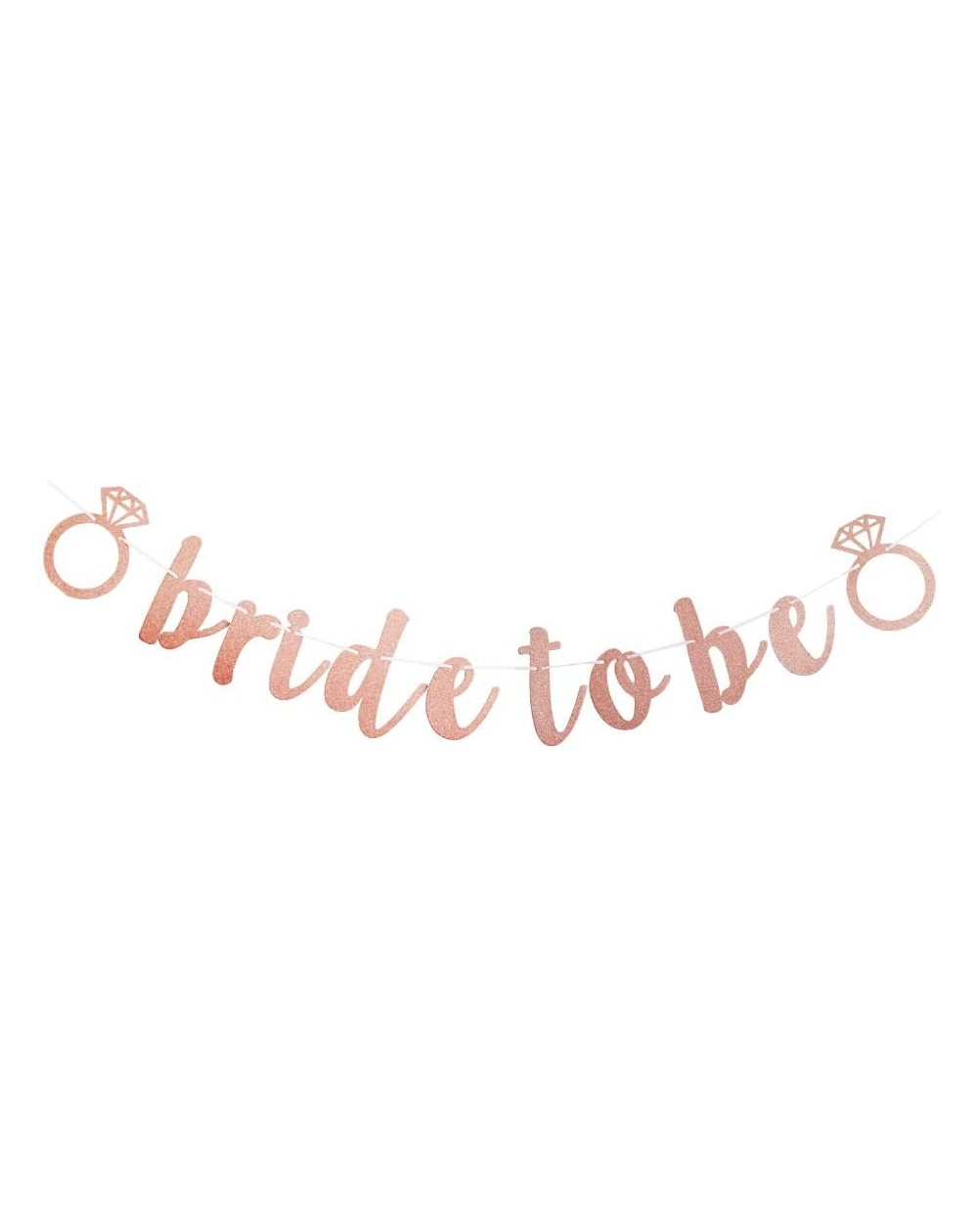 Banners & Garlands Bride to Be Banner- Rose Gold Pink Bachelorette Party Decorations- Bridal Shower Party Supplies - CW18R7CS...