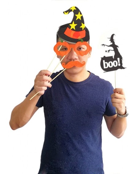 Photobooth Props Halloween Photo Booth Props 27 Pcs for Halloween Decorations - CB185I7YYW3 $11.65