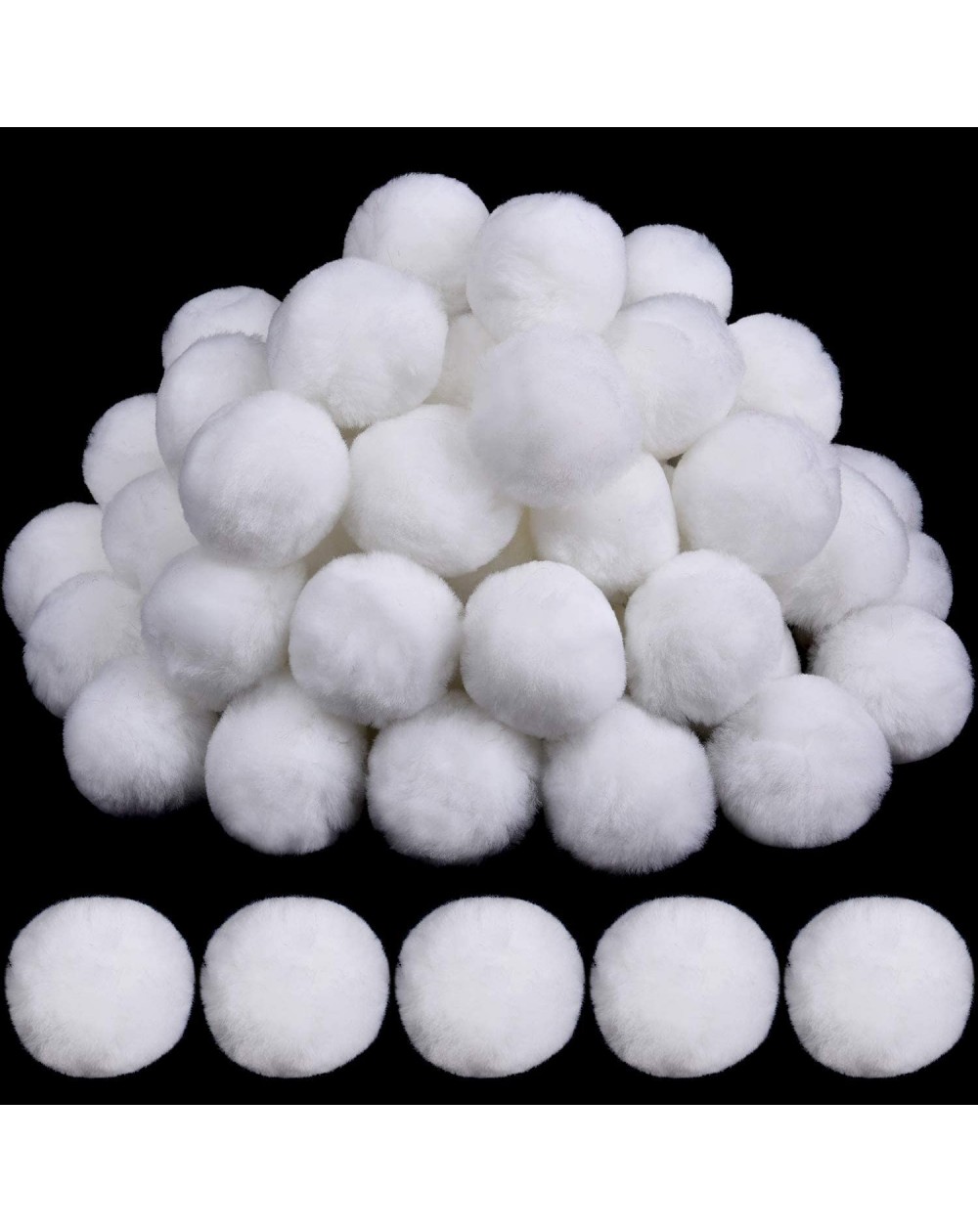 Tissue Pom Poms 30 Pieces Acrylic Pom Poms Large White Pompoms Halloween Costume Pom Balls Fluffy Pompom Balls Fuzzy White Po...