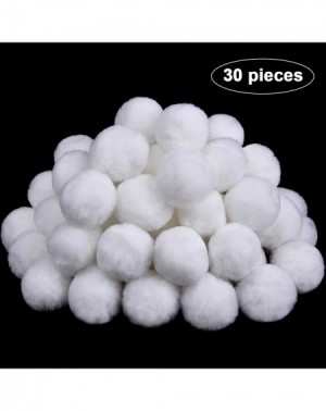 Tissue Pom Poms 30 Pieces Acrylic Pom Poms Large White Pompoms Halloween Costume Pom Balls Fluffy Pompom Balls Fuzzy White Po...