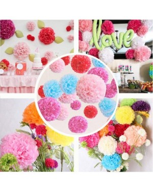 Tissue Pom Poms 18pcs MixTissue Hanging Paper Pom-poms- Flower Ball Wedding Party Outdoor Decoration Premium Tissue Paper Pom...