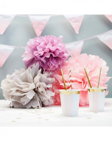 Tissue Pom Poms 18pcs MixTissue Hanging Paper Pom-poms- Flower Ball Wedding Party Outdoor Decoration Premium Tissue Paper Pom...