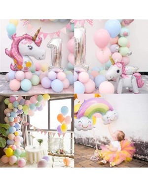 Party Packs Unicorn Party Decorations for Girls Lady- Huge 3D Unicorn Balloons with Unicorn Cake Toppers and Triangle Banner ...