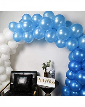 Balloons 12 inch Blue White Party Balloons Kit- 60PCS Latex Balloons with 4 roll Ribbons for Arch Garland Party Decoration- B...