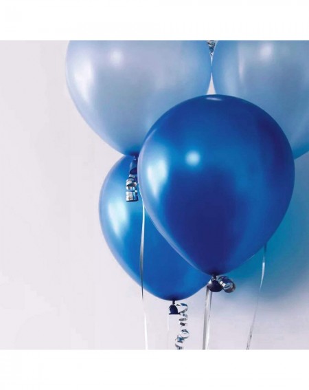 Balloons 12 inch Blue White Party Balloons Kit- 60PCS Latex Balloons with 4 roll Ribbons for Arch Garland Party Decoration- B...