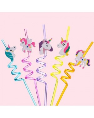 Favors Reusable Unicorn Straws for Daughters Birthday Themed Decorations- Party Favors Goody Bags -20 Pack + 6 Free Unicorn T...