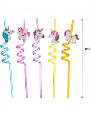 Favors Reusable Unicorn Straws for Daughters Birthday Themed Decorations- Party Favors Goody Bags -20 Pack + 6 Free Unicorn T...