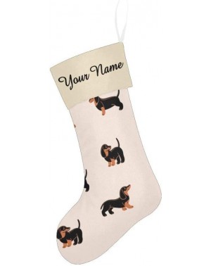 Stockings & Holders Christmas Stocking Custom Personalized Name Text Cartoon Dachshund Dogs for Family Xmas Party Decor Gift ...