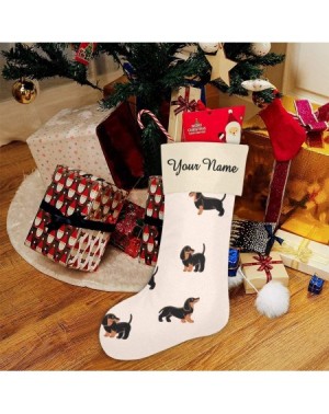 Stockings & Holders Christmas Stocking Custom Personalized Name Text Cartoon Dachshund Dogs for Family Xmas Party Decor Gift ...