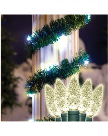 Garlands 18-Feet Direct Plug in LED Pine Garland with 35 Count C6 Lights- 18 Feet - Warm White - C71283LI7C7 $20.68