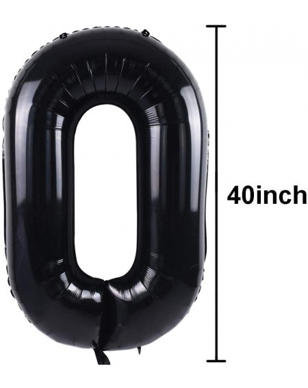 Balloons 40 Inch Black Large Numbers Balloon Birthday Party Decorations- Foil Mylar Big Number Balloon Digital 60 for 60th Bi...